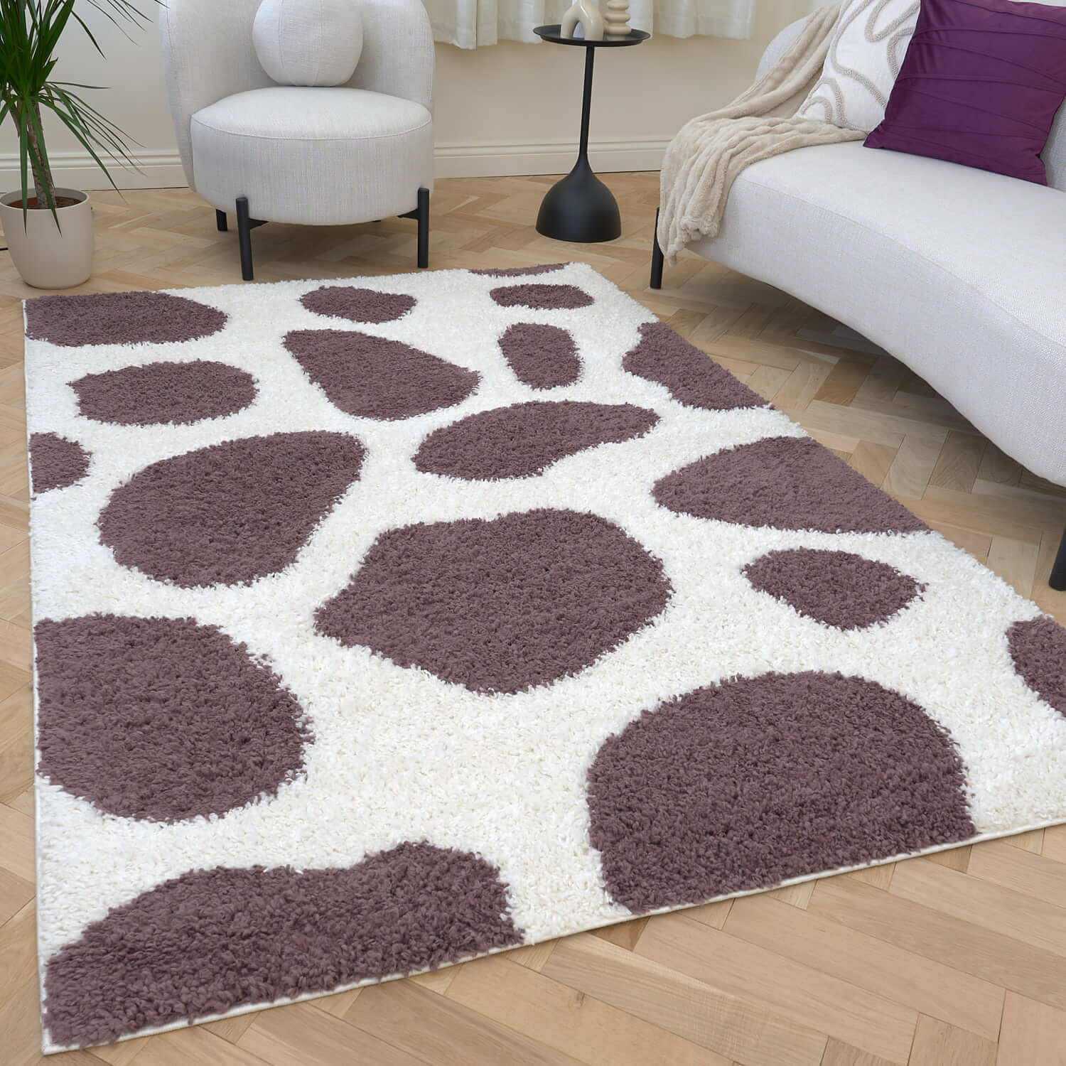 Moodi Shaggy Purple Nimbus Rug - Joe’s Haven