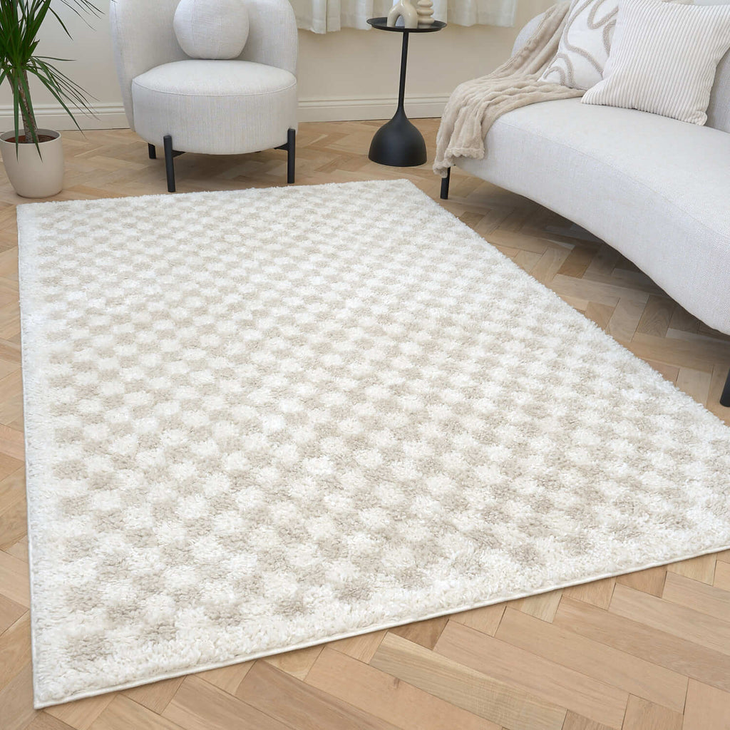 Moodi Shaggy Light Beige Nomari Rug - Joe’s Haven