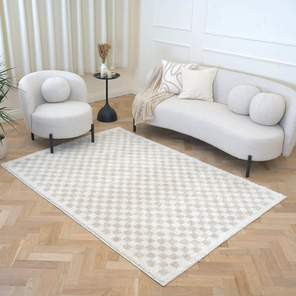Moodi Shaggy Light Beige Nomari Rug - Joe’s Haven