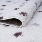 Moodi Shaggy Grey/Purple Plumetis Rug - Joe’s Haven