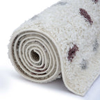 Moodi Shaggy Grey/Purple Plumetis Rug - Joe’s Haven