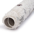 Moodi Shaggy Grey/Purple Plumetis Rug - Joe’s Haven
