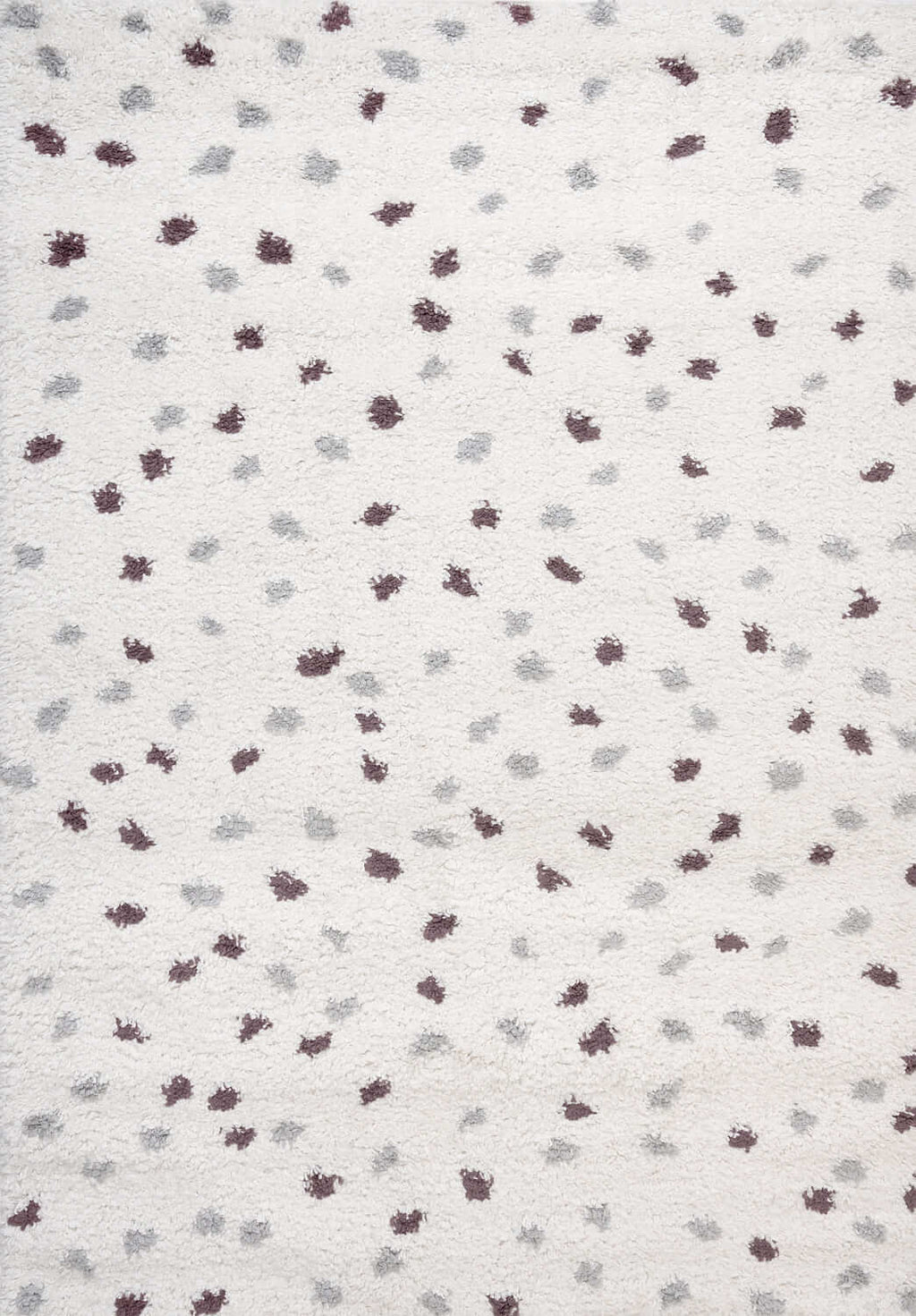 Moodi Shaggy Grey/Purple Plumetis Rug - Joe’s Haven