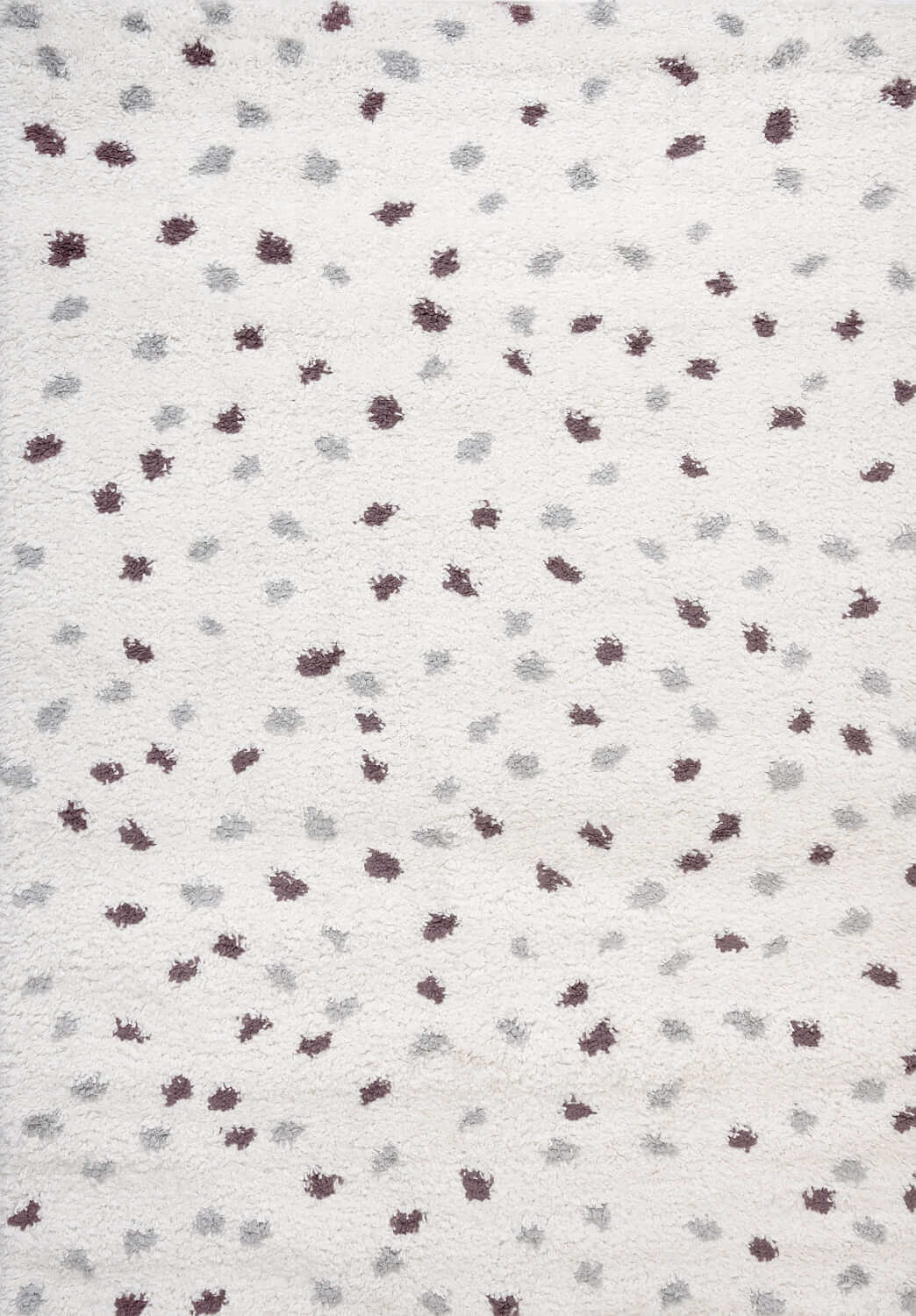 Moodi Shaggy Grey/Purple Plumetis Rug - Joe’s Haven
