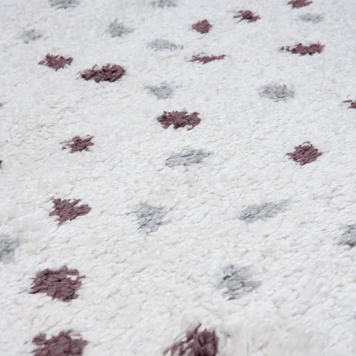 Moodi Shaggy Grey/Purple Plumetis Rug - Joe’s Haven
