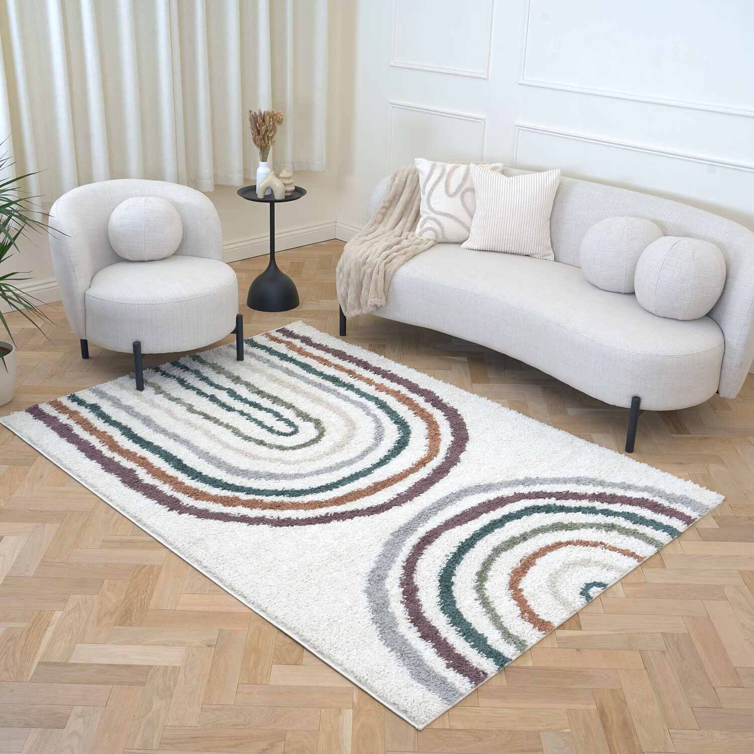 Moodi Shaggy Multicolour Raincat Rug - Joe’s Haven