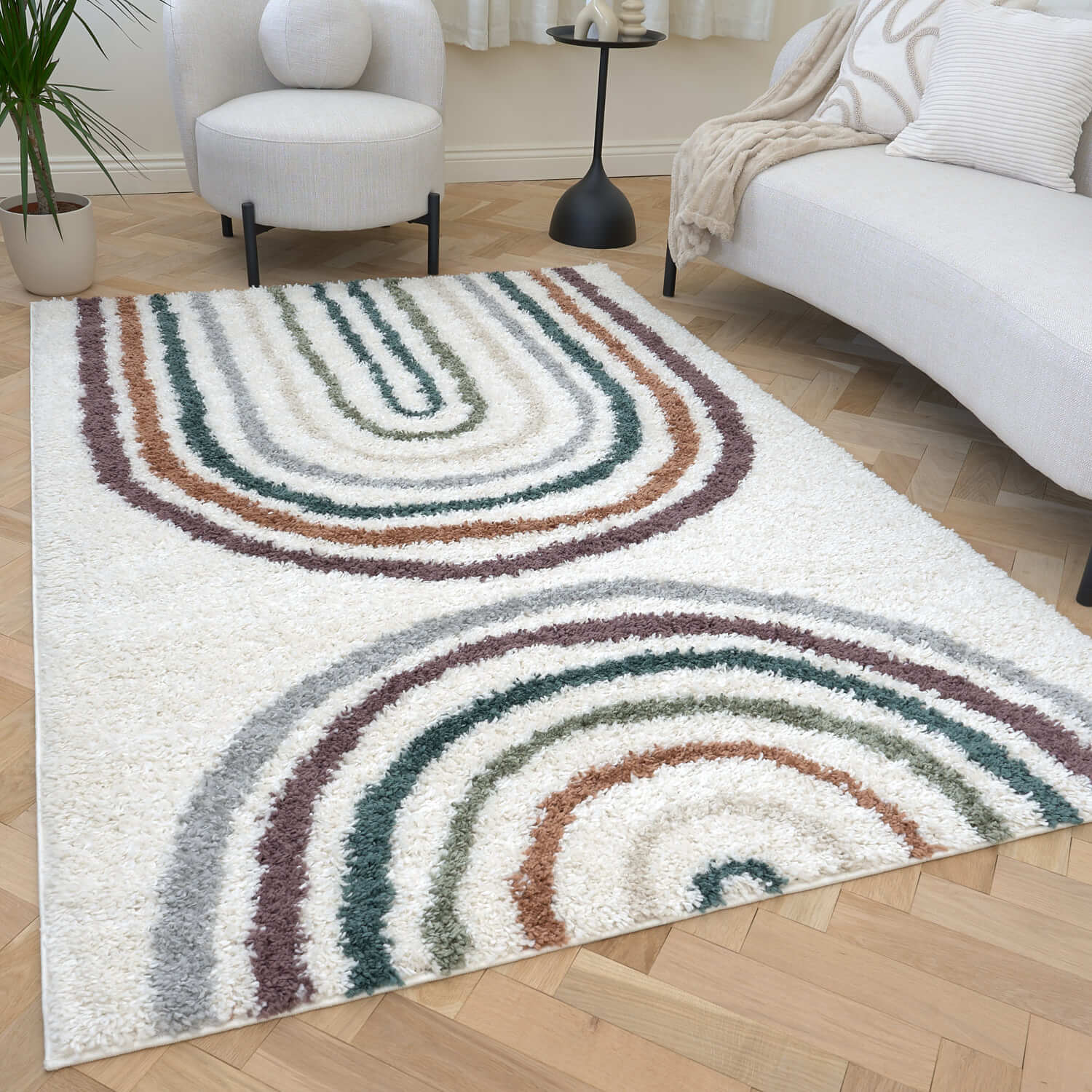 Moodi Shaggy Multicolour Raincat Rug - Joe’s Haven