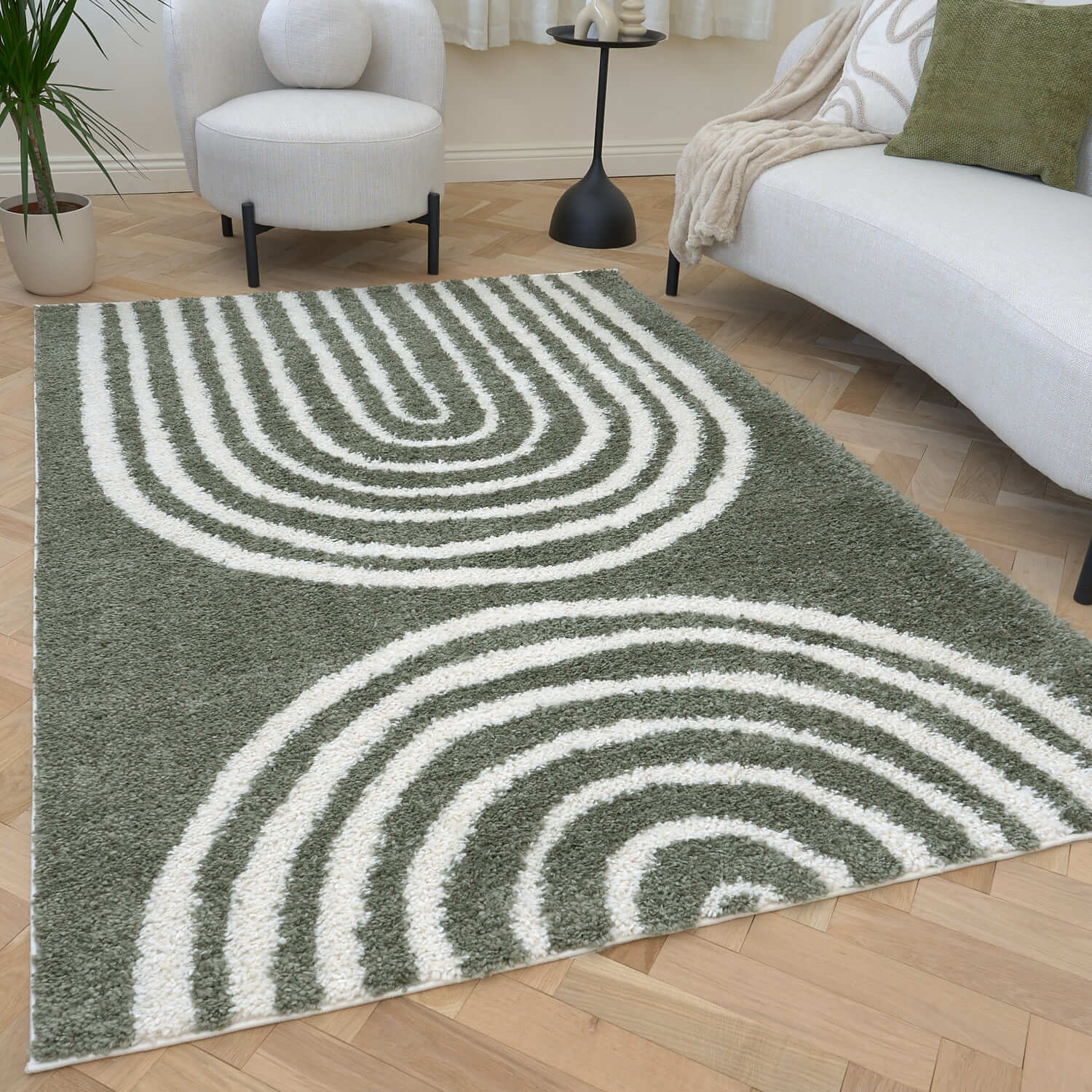 Moodi Shaggy Green Reverie Rug - Joe’s Haven