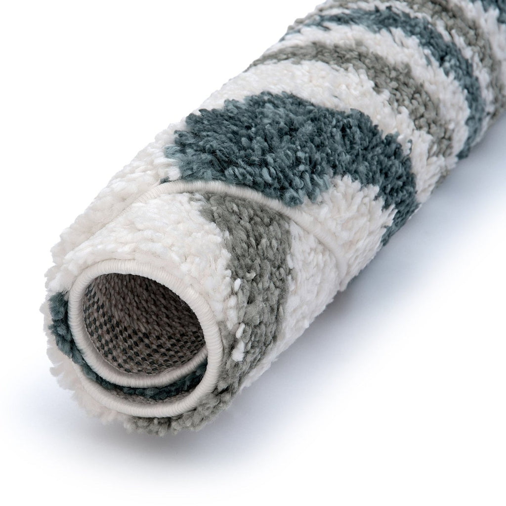 Moodi Shaggy Green Rippletide Rug - Joe’s Haven