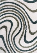 Moodi Shaggy Green Rippletide Rug - Joe’s Haven