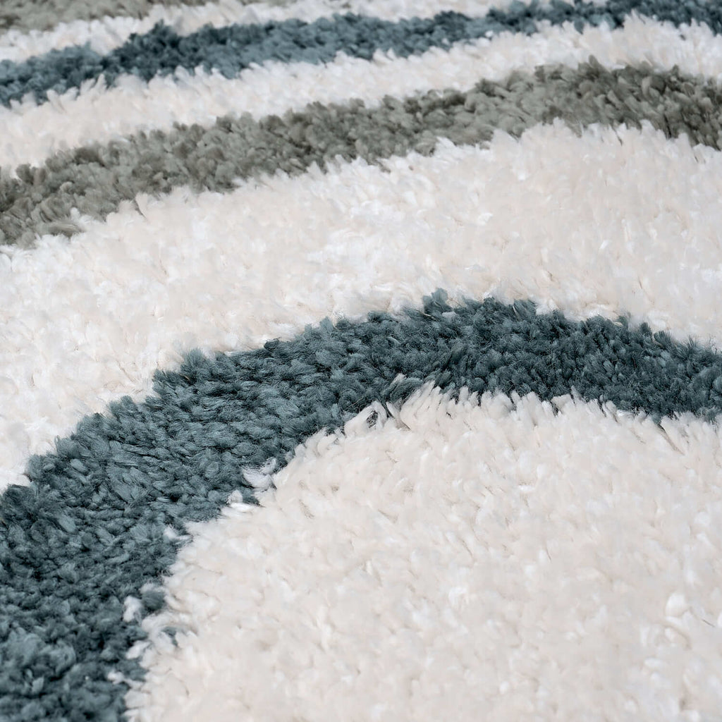 Moodi Shaggy Green Rippletide Rug - Joe’s Haven