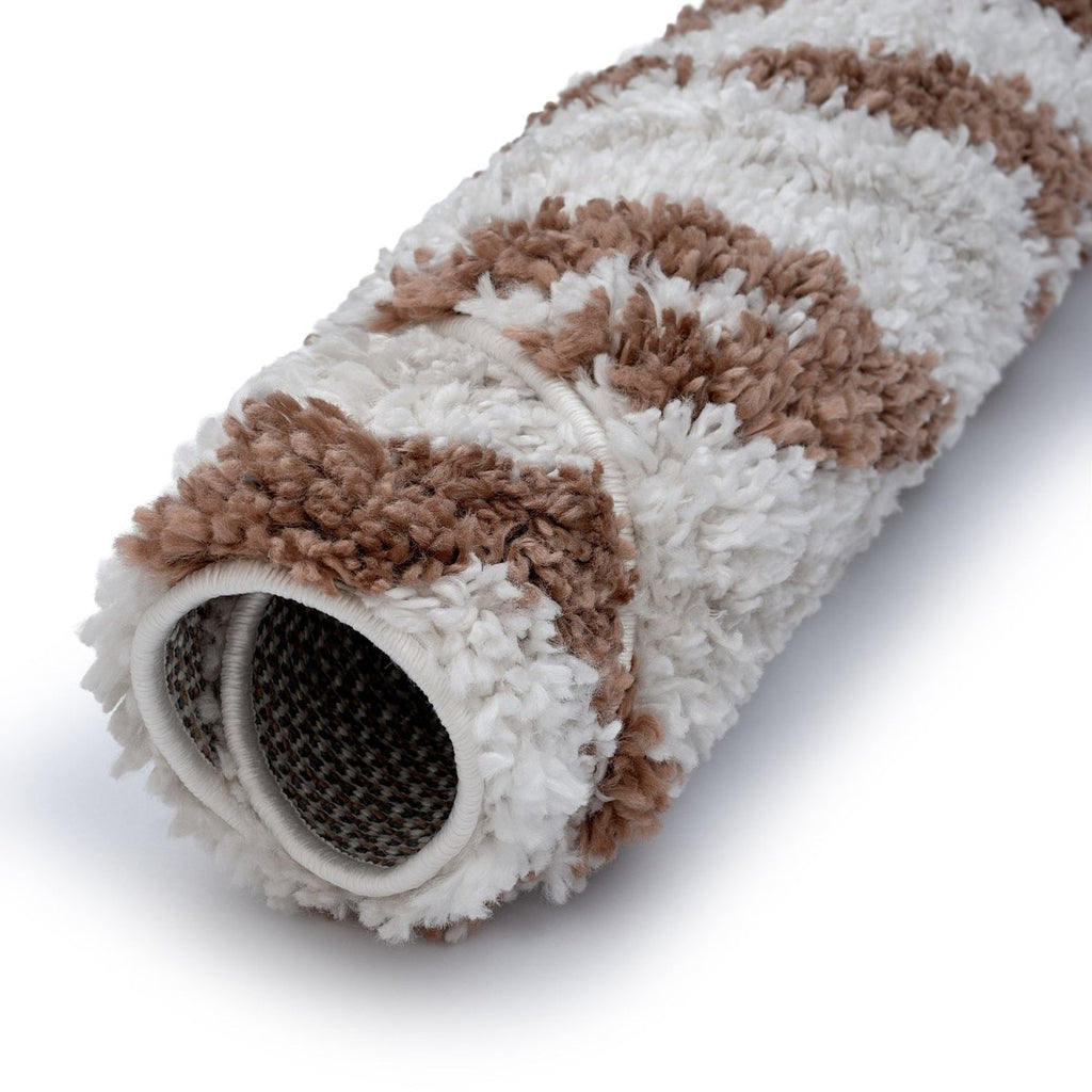 Moodi Shaggy Cream/Terra Savara Rug - Joe’s Haven