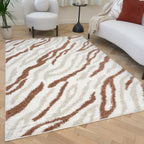 Moodi Shaggy Cream/Terra Savara Rug - Joe’s Haven