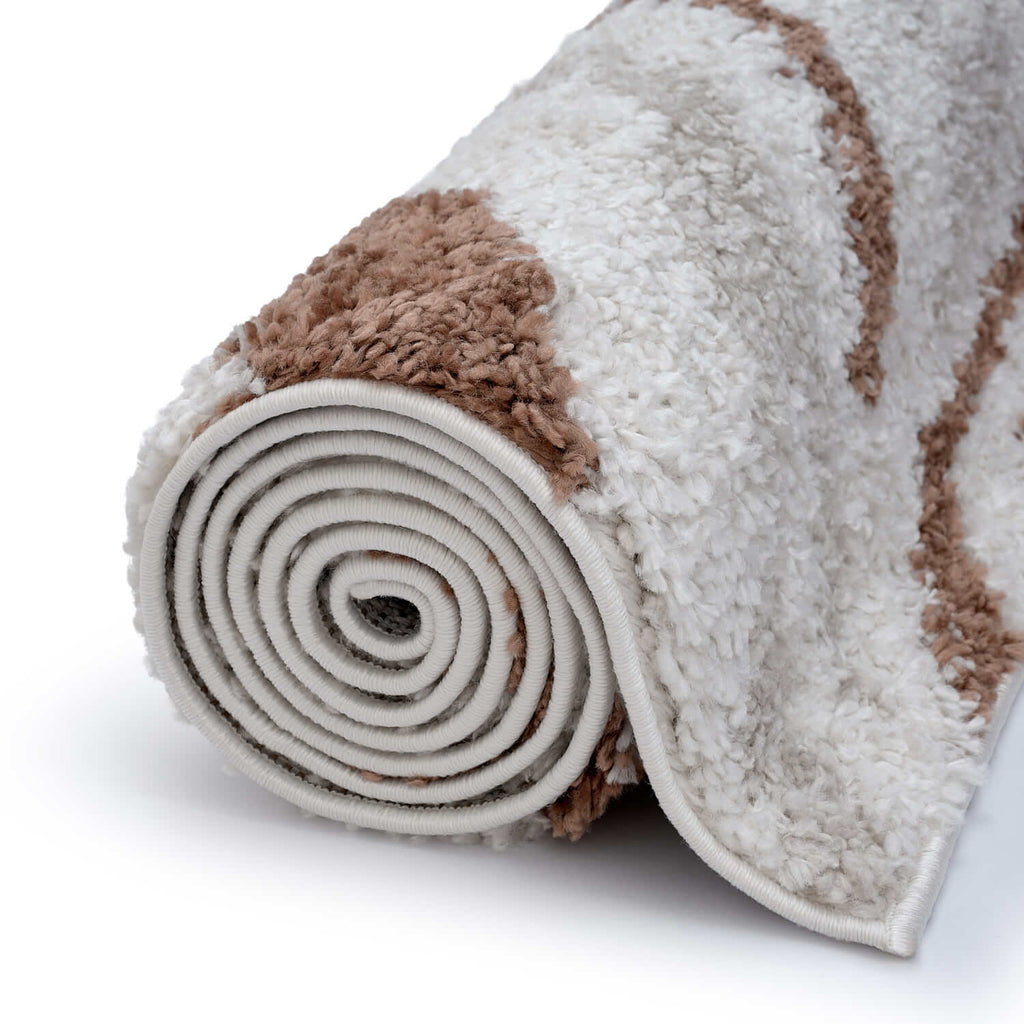 Moodi Shaggy Cream/Terra Savara Rug - Joe’s Haven