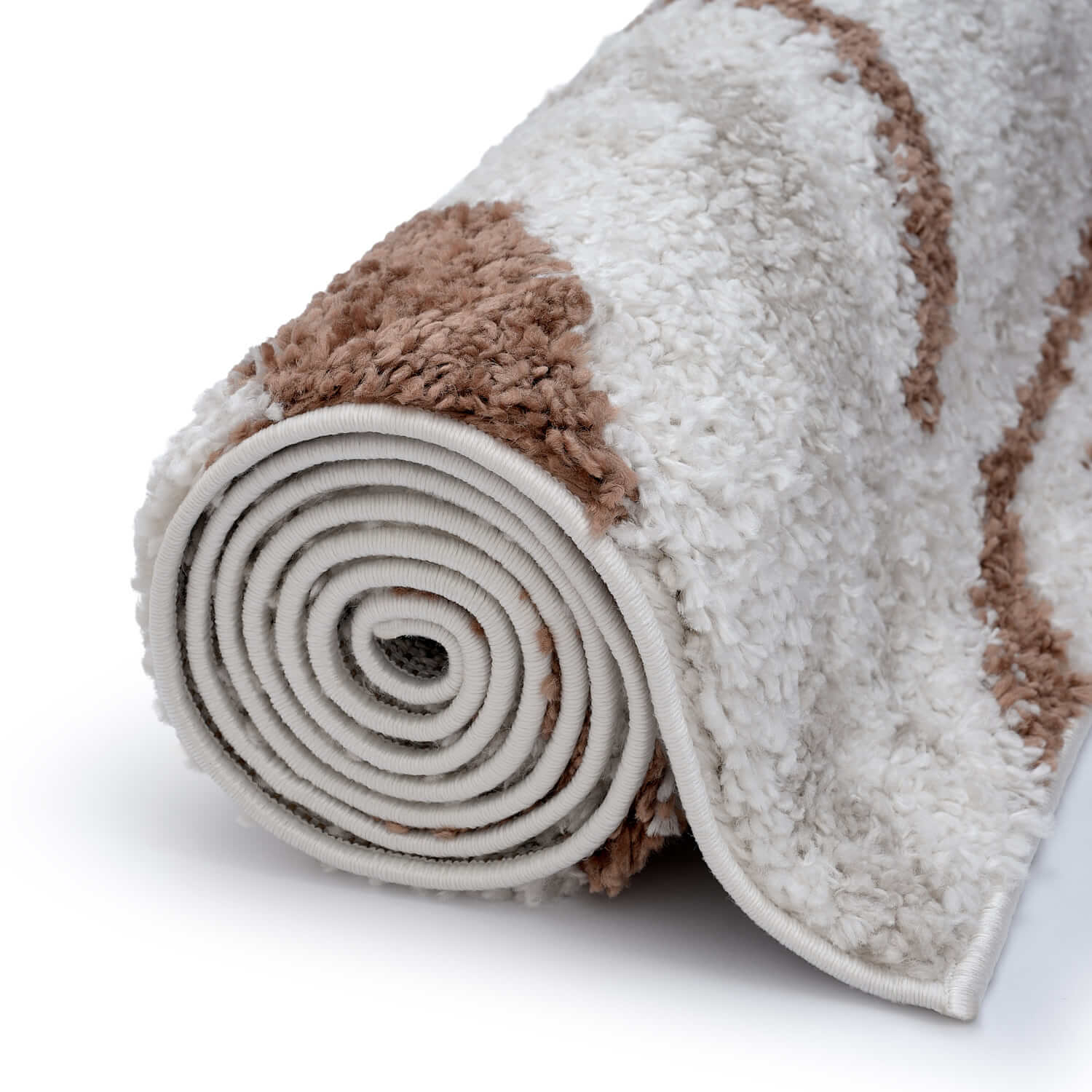 Moodi Shaggy Cream/Terra Savara Rug - Joe’s Haven