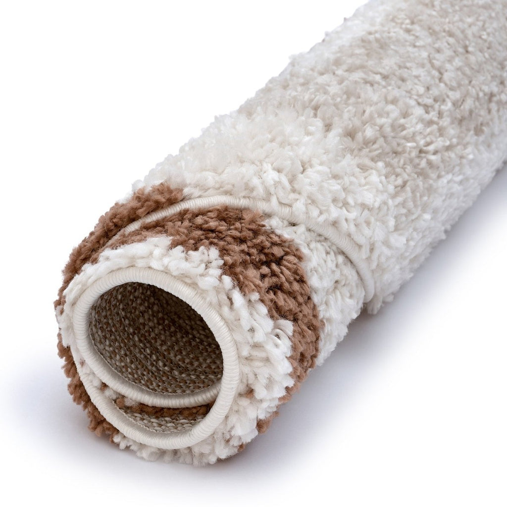 Moodi Shaggy Cream/Terra Slatefern Rug - Joe’s Haven