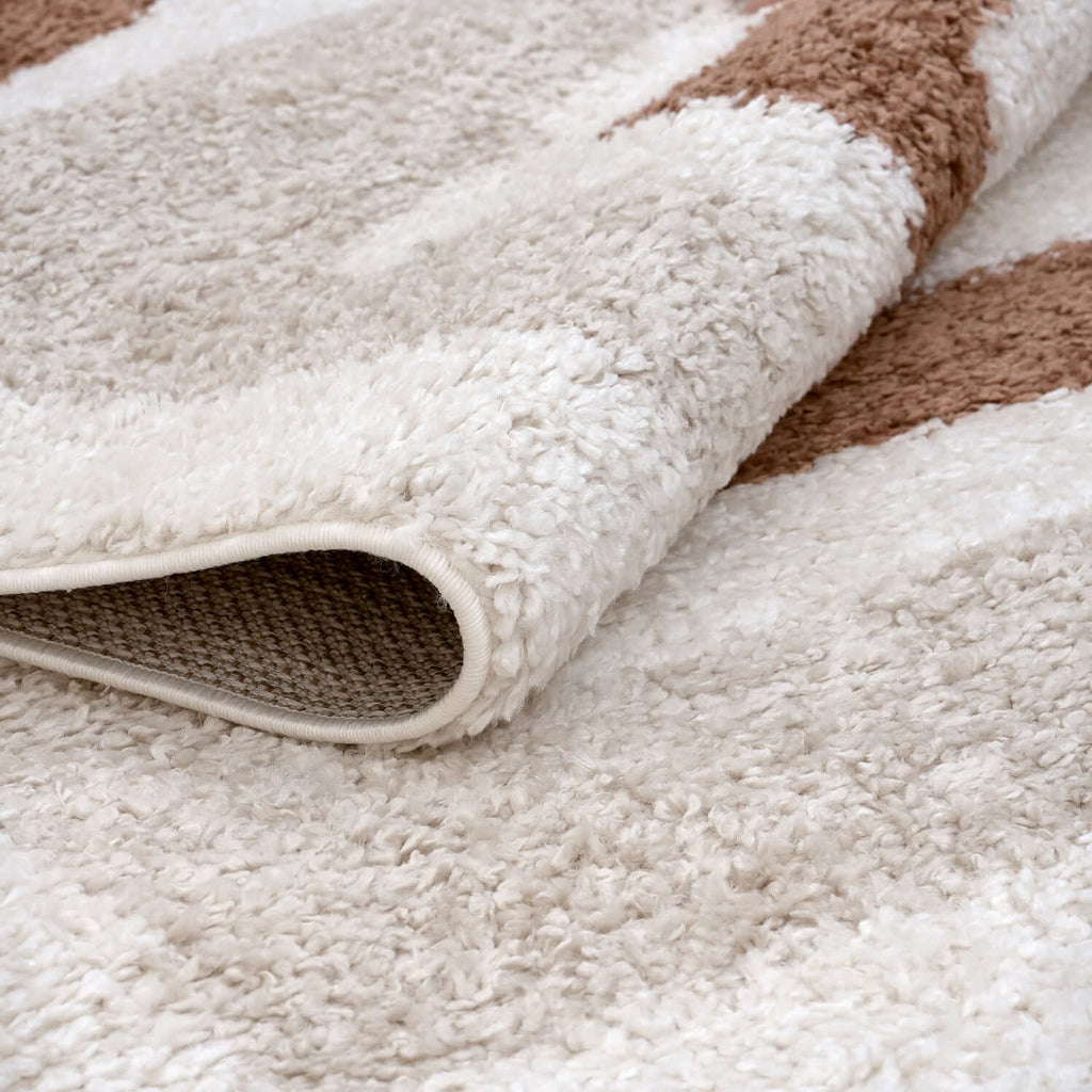 Moodi Shaggy Cream/Terra Slatefern Rug - Joe’s Haven
