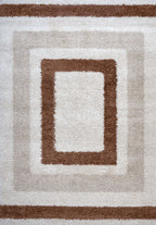 Moodi Shaggy Cream/Terra Slatefern Rug - Joe’s Haven