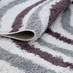 Moodi Shaggy Grey/Purple Smokeberry Rug - Joe’s Haven