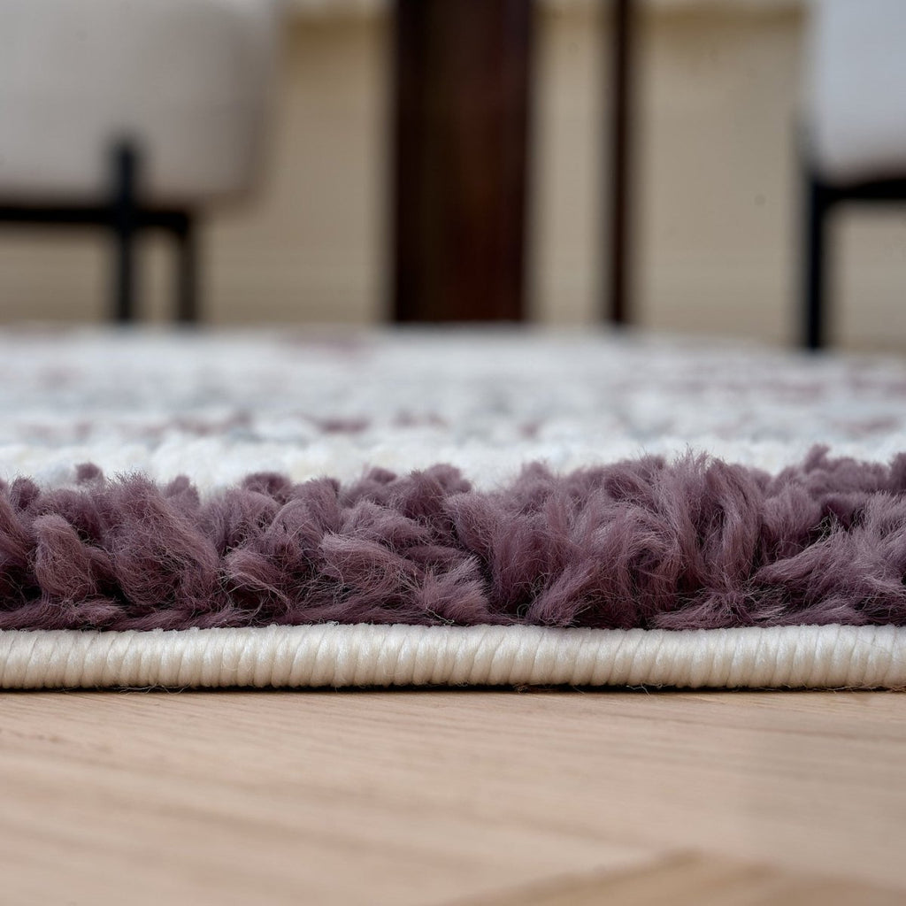 Moodi Shaggy Grey/Purple Smokeberry Rug - Joe’s Haven