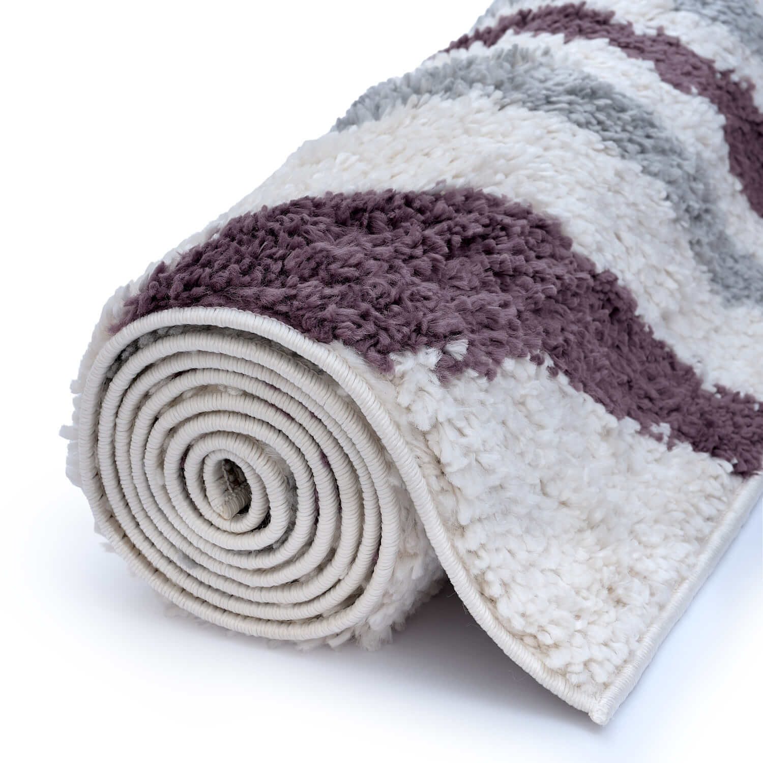 Moodi Shaggy Grey/Purple Smokeberry Rug - Joe’s Haven