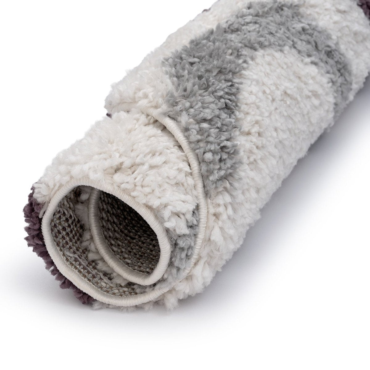 Moodi Shaggy Grey/Purple Smokeberry Rug - Joe’s Haven