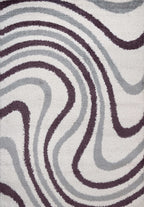 Moodi Shaggy Grey/Purple Smokeberry Rug - Joe’s Haven