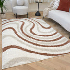 Moodi Shaggy Cream/Terra Sunhaze Rug - Joe’s Haven