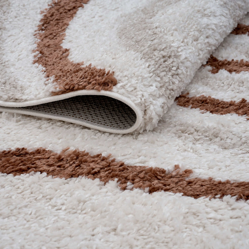 Moodi Shaggy Cream/Terra Sunhaze Rug - Joe’s Haven