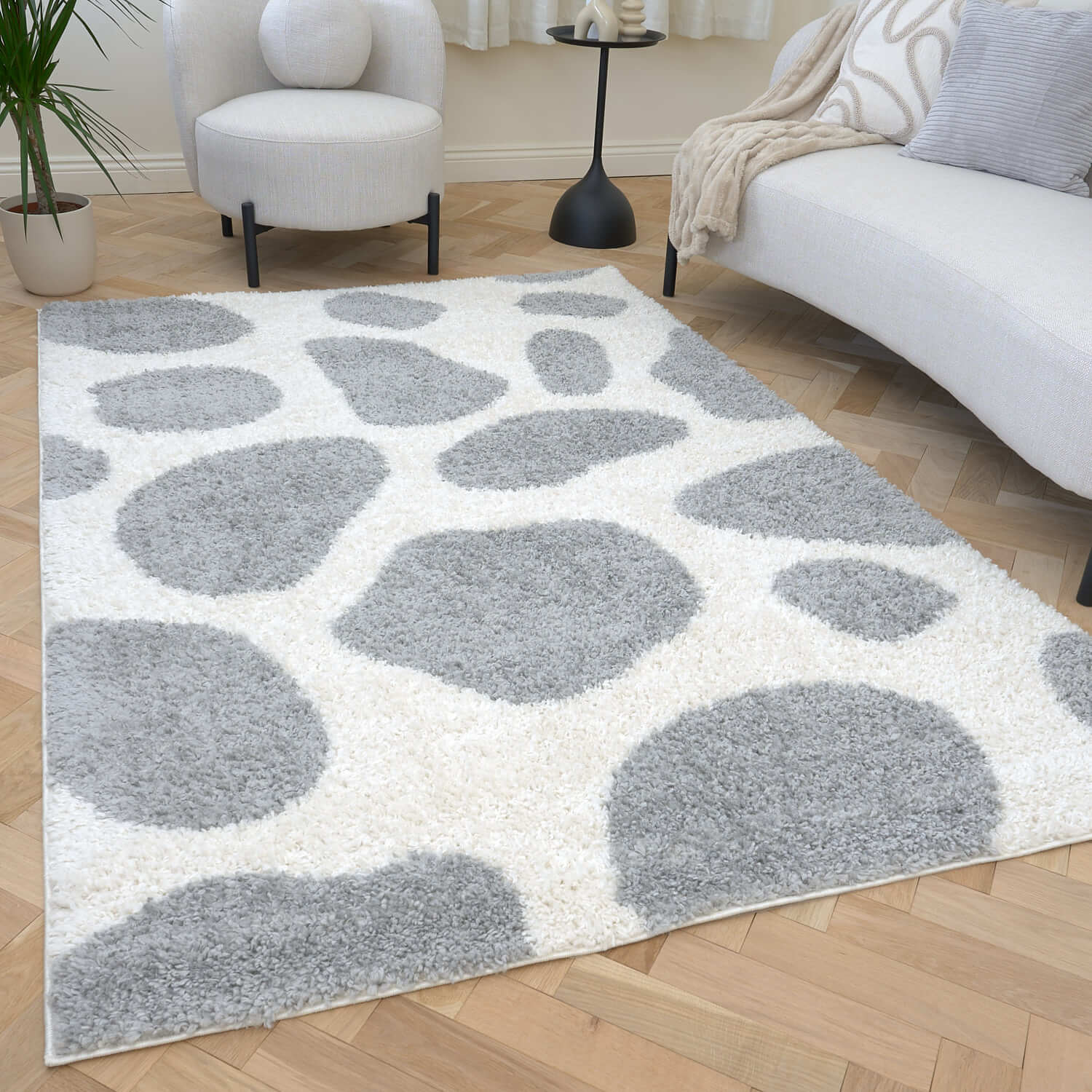 Moodi Shaggy Grey Tarn Rug - Joe’s Haven