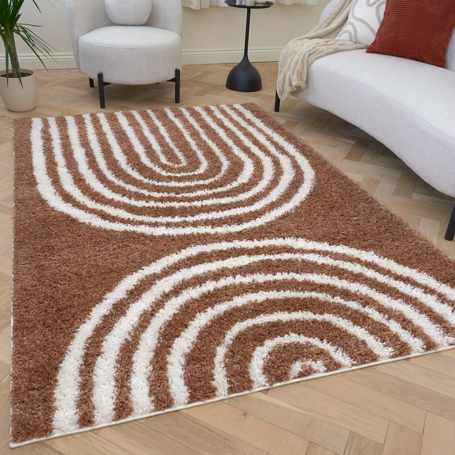 Moodi Shaggy Terra Tawny Rug - Joe’s Haven