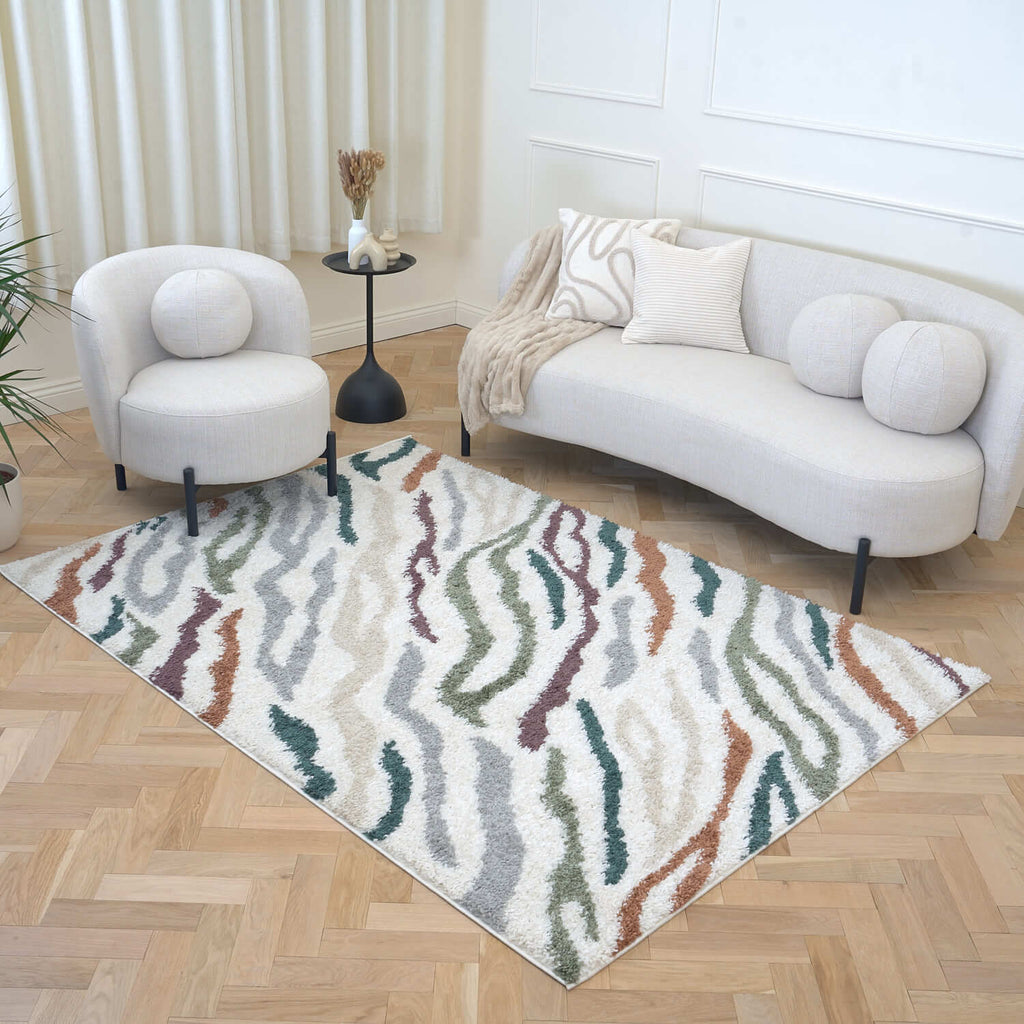 Moodi Shaggy Multicolour Tidecrest Rug - Joe’s Haven