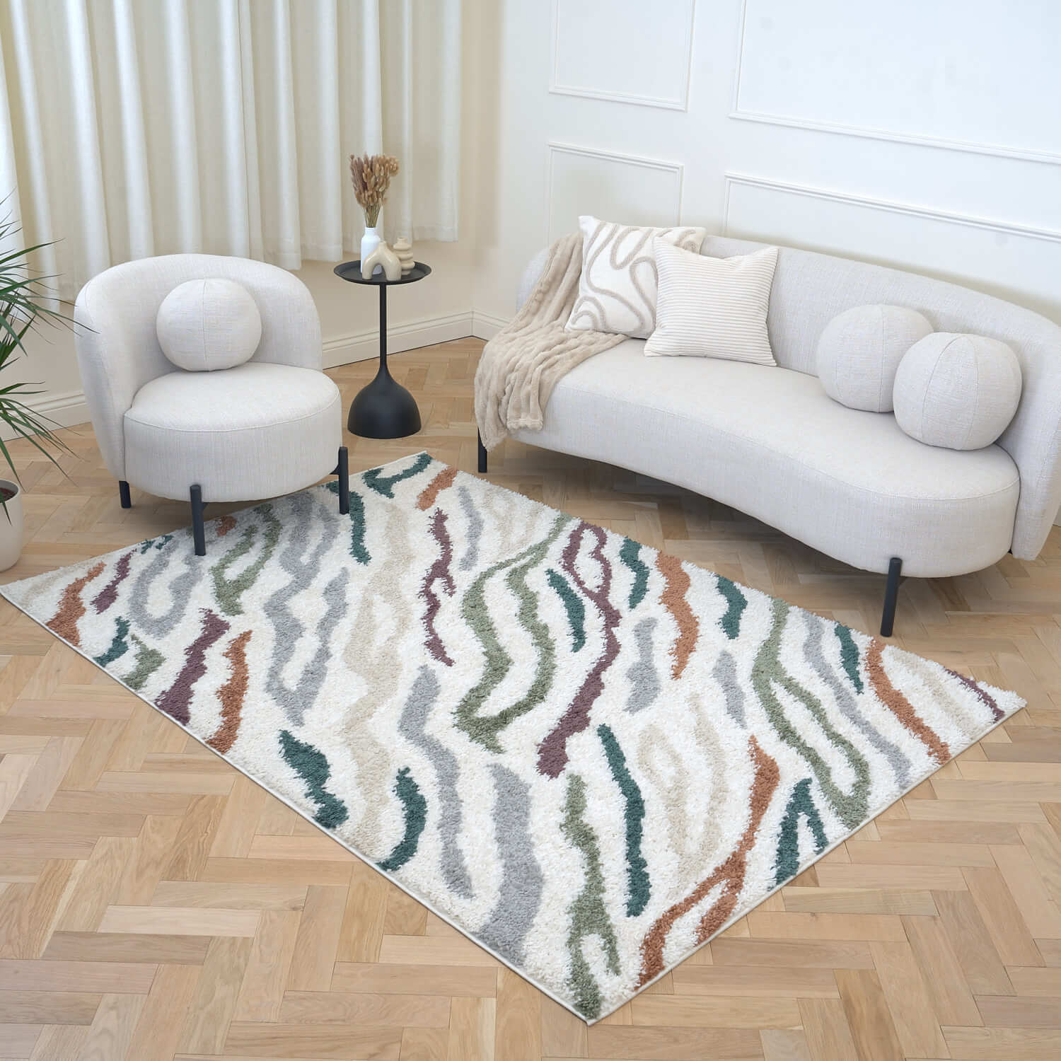 Moodi Shaggy Multicolour Tidecrest Rug - Joe’s Haven