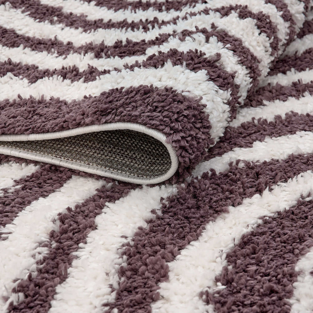 Moodi Shaggy Purple Velvetine Rug - Joe’s Haven