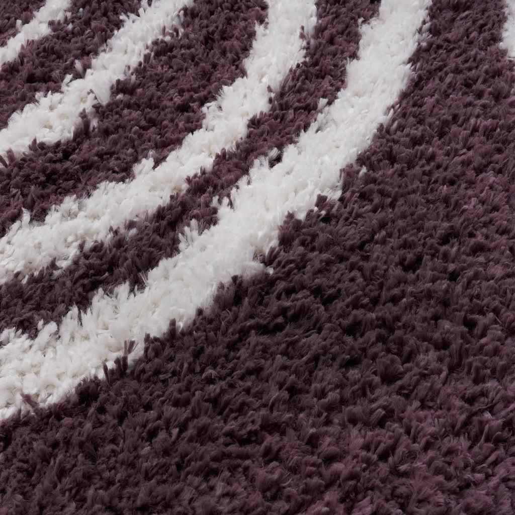 Moodi Shaggy Purple Velvetine Rug - Joe’s Haven