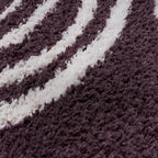 Moodi Shaggy Purple Velvetine Rug - Joe’s Haven