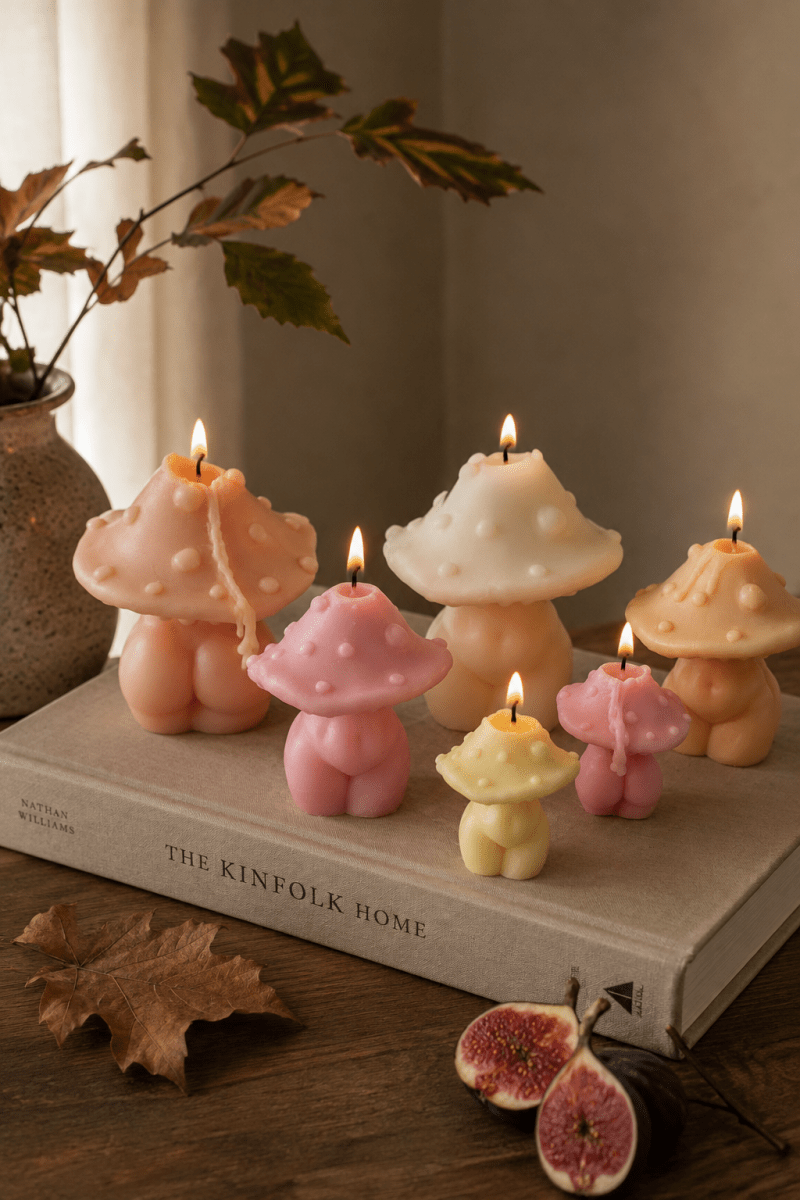 Goddess Mushroom Candles - Trio - Joe’s Haven