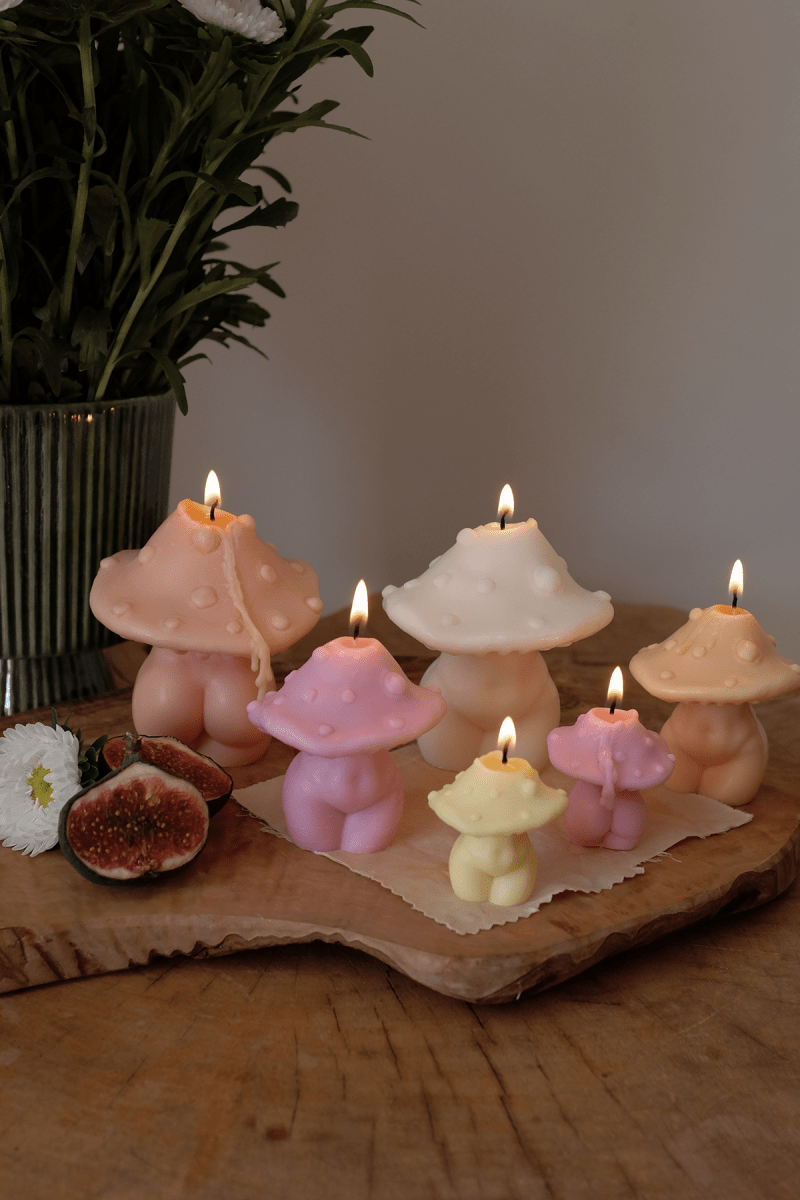 Goddess Mushroom Candles - Trio - Joe’s Haven