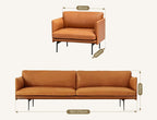 Muuto Outline Style Armchair, 2 Seater, Leather