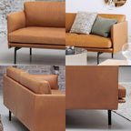 Muuto Outline Style Armchair, 2 Seater, Leather