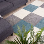 Myshaggy Geometric Duck Egg Blue Rug - Joe’s Haven