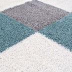 Myshaggy Geometric Duck Egg Blue Rug - Joe’s Haven