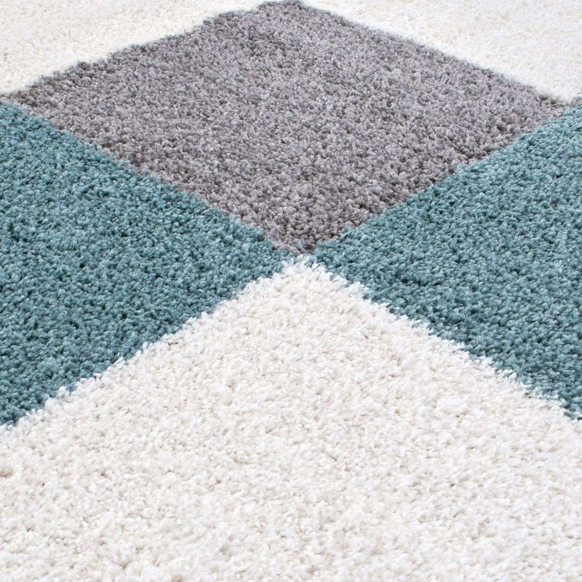 Myshaggy Geometric Duck Egg Blue Rug - Joe’s Haven
