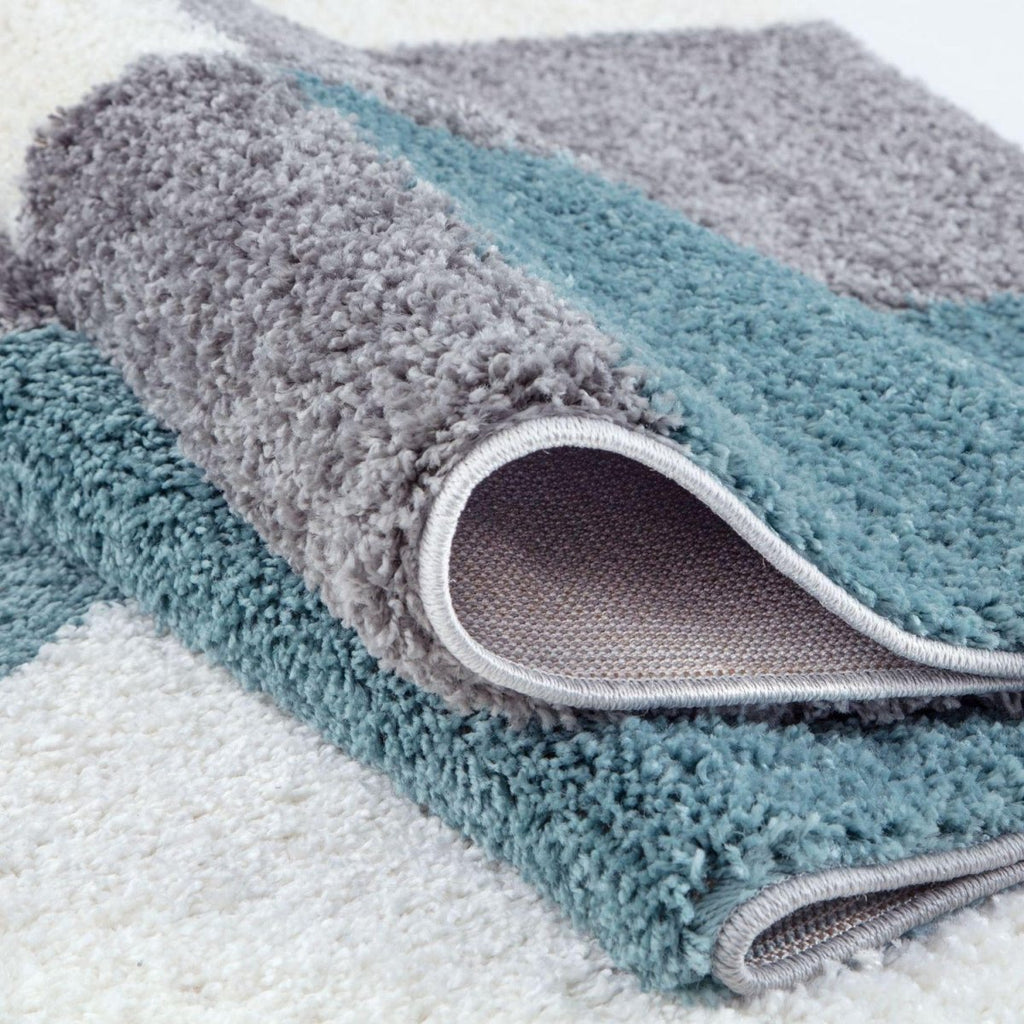 Myshaggy Geometric Duck Egg Blue Rug - Joe’s Haven