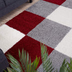 Myshaggy Geometric Red Rug - Joe’s Haven
