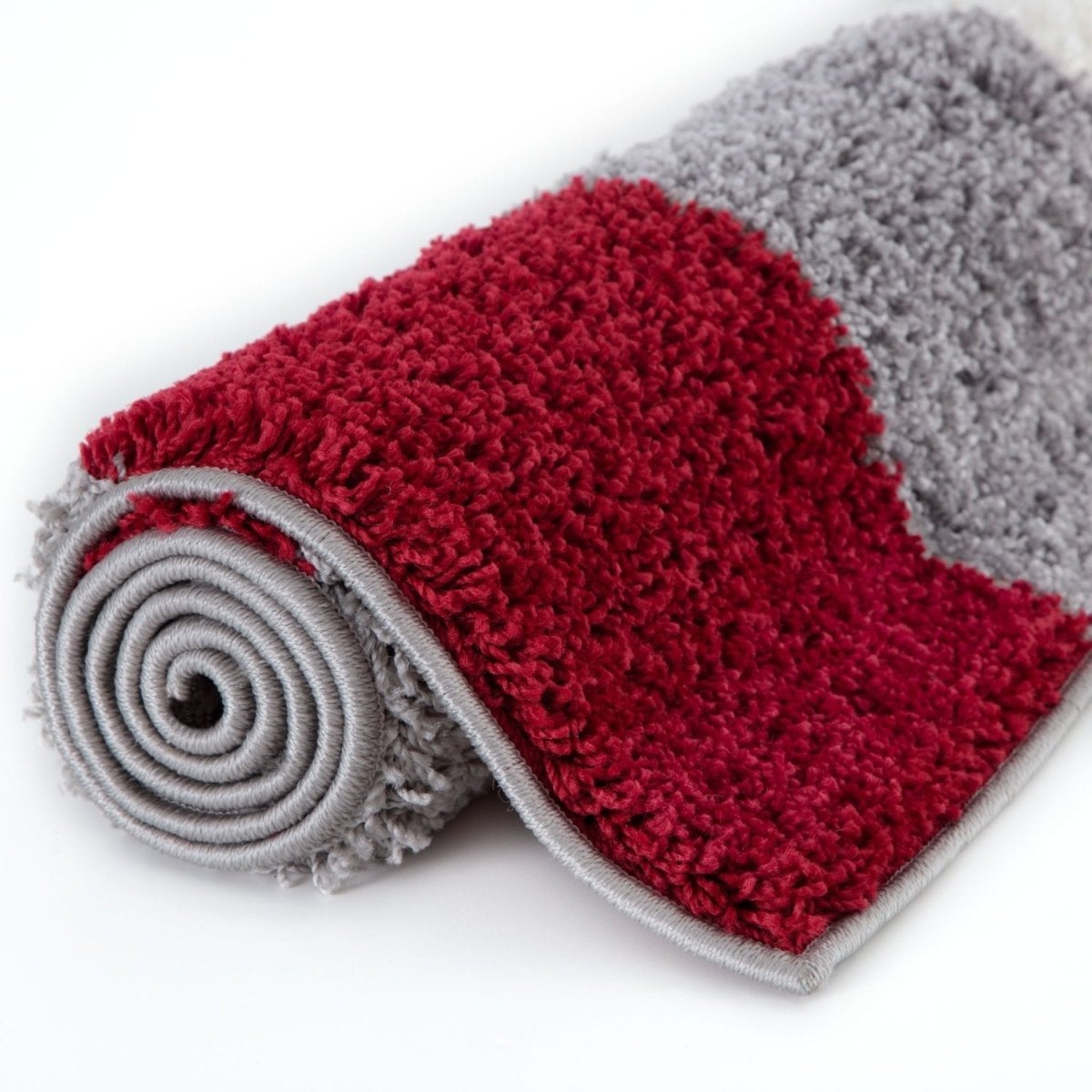 Myshaggy Geometric Red Rug - Joe’s Haven