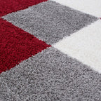 Myshaggy Geometric Red Rug - Joe’s Haven