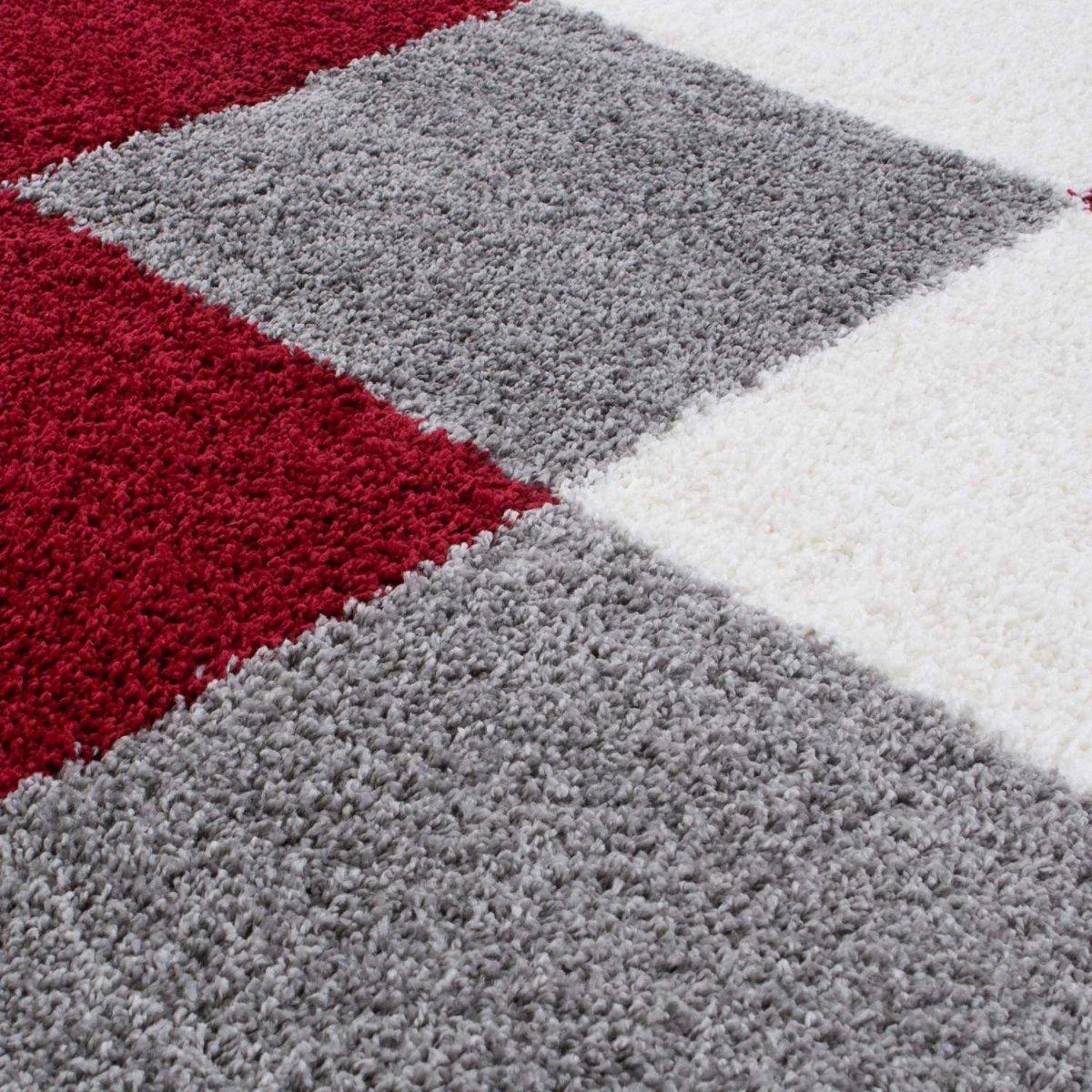 Myshaggy Geometric Red Rug - Joe’s Haven