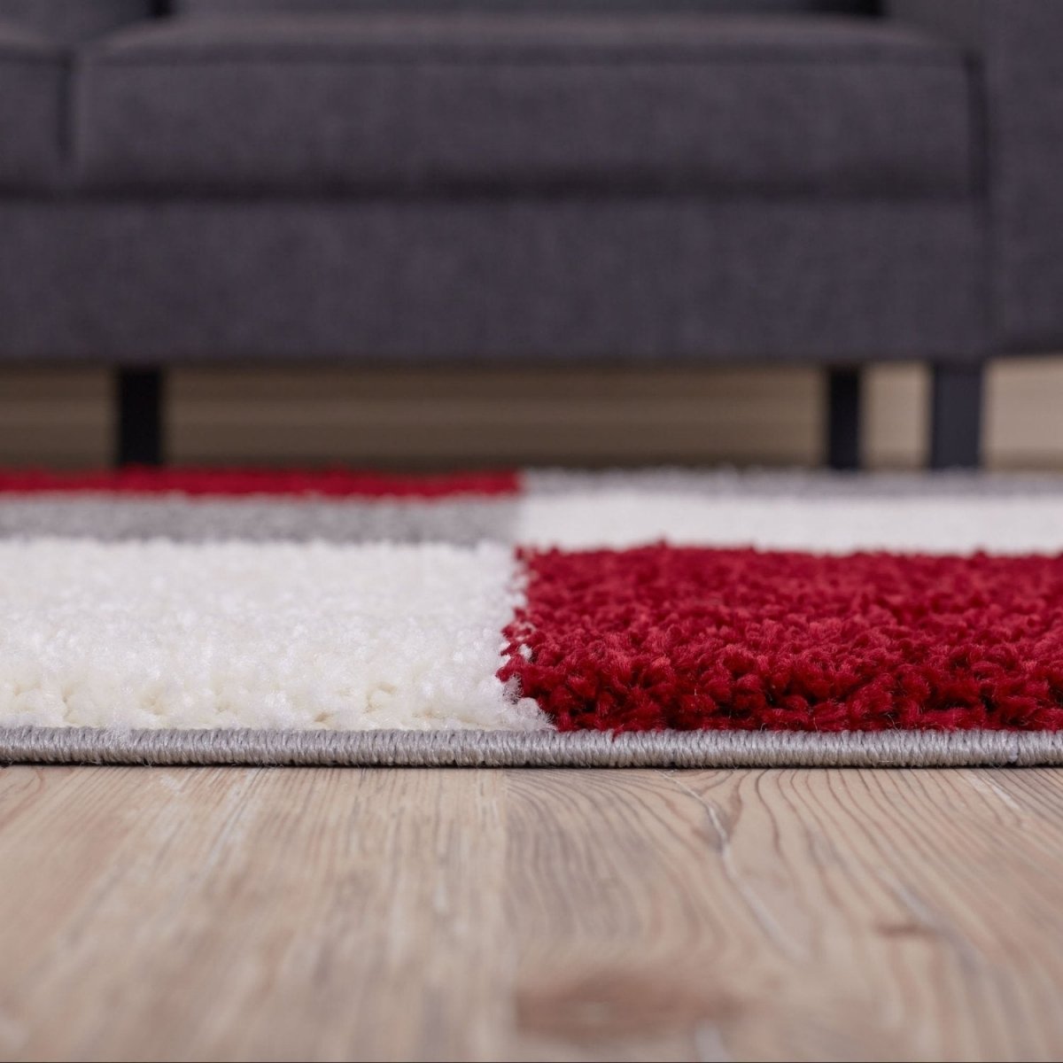 Myshaggy Geometric Red Rug - Joe’s Haven