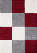 Myshaggy Geometric Red Rug - Joe’s Haven